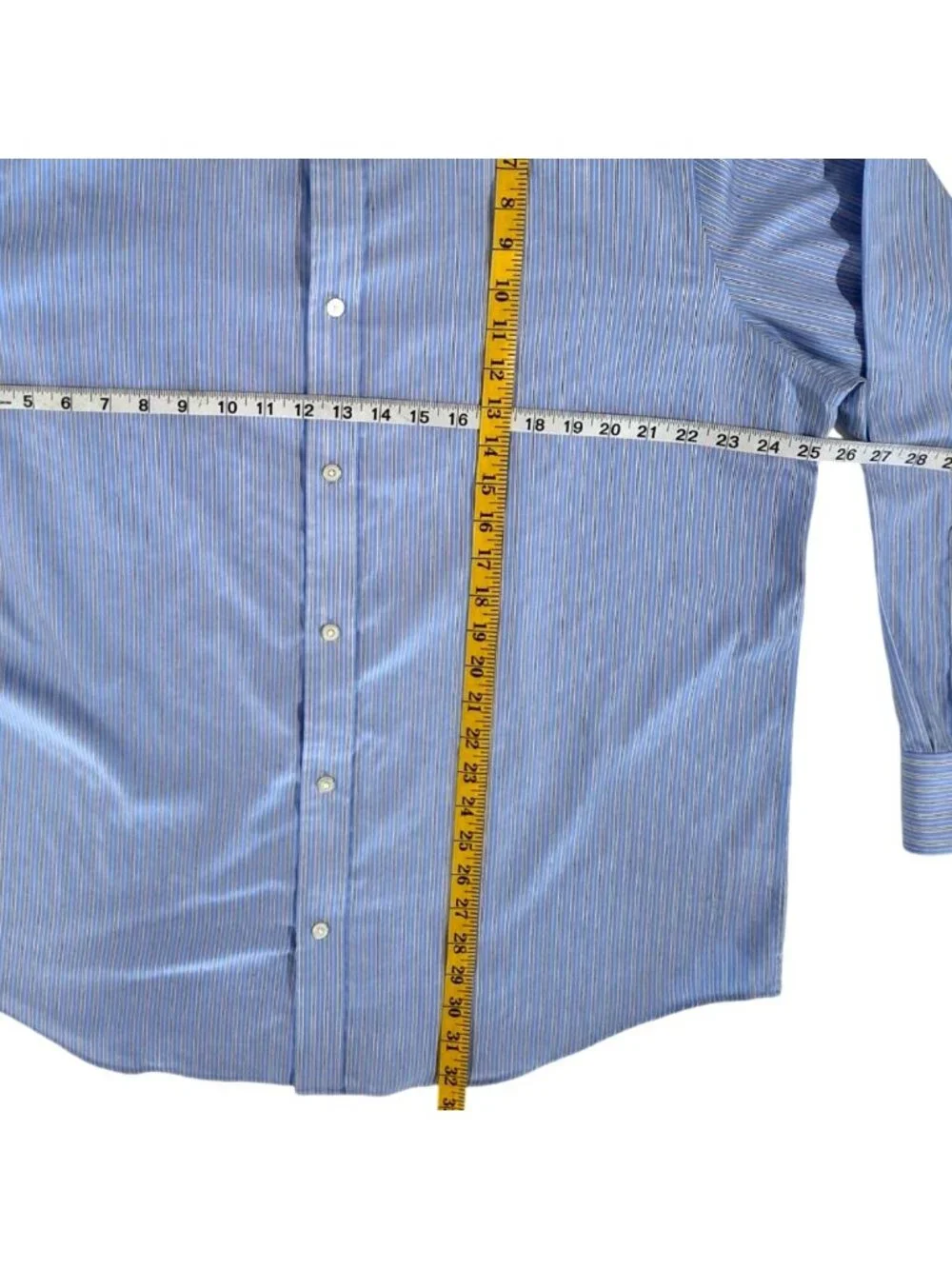 Banana Republic Blue Striped Non-Iron Classic Fit Button Up Dress Shirt Size XL